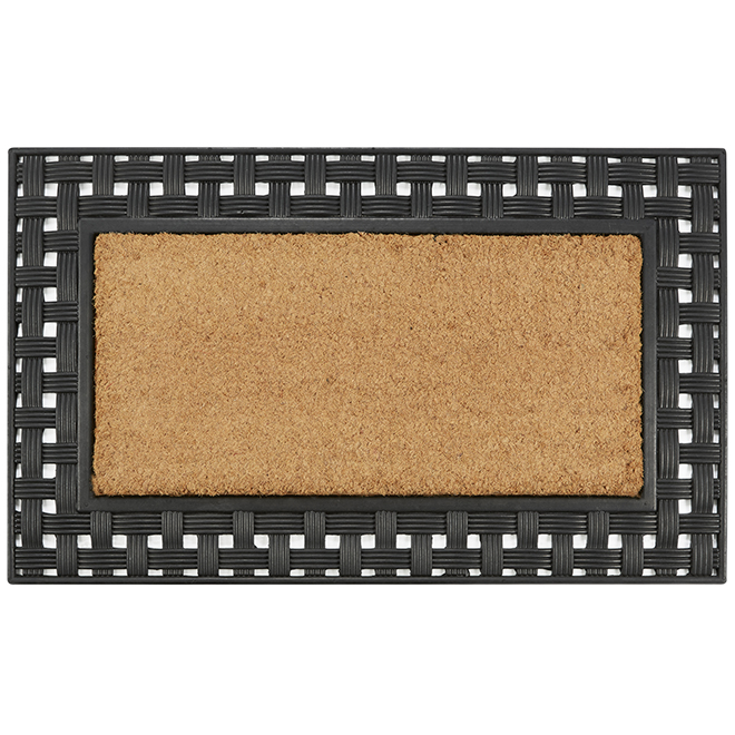 FHE BORDER ENTRANCE MAT RUBBER BLACK 18x30"