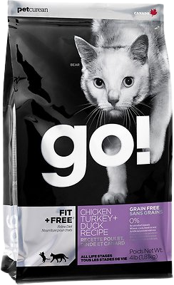 CAT FOOD GO FIT CHKN/TRK/DCK 8KG