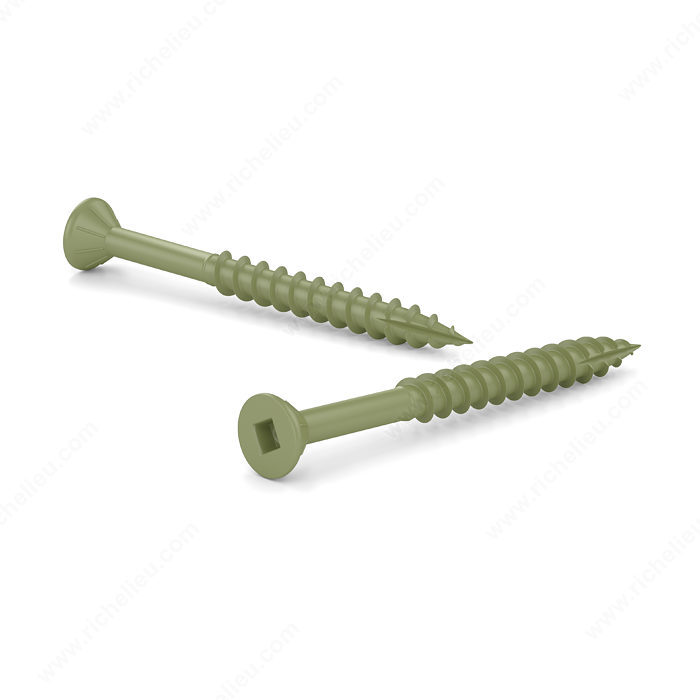 RELIABLE FLAT HEAD TREATED WOOD SCREW STEEL GREEN #8x2"xBX3000