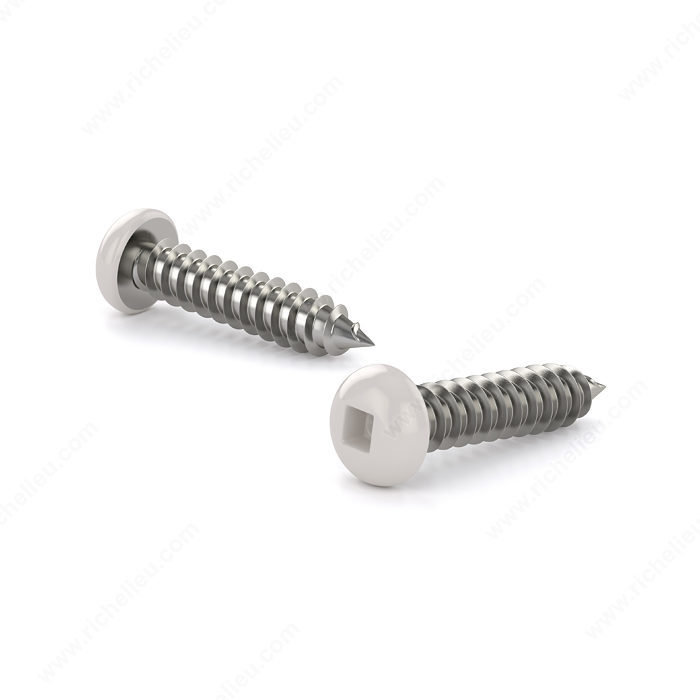 RELIABLE TRUSS HEAD METAL & WOOD SCREW STEEL WHITE #8x1" BX100
