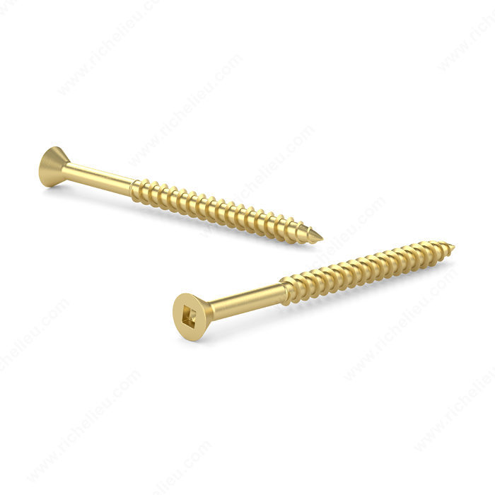 RELIABLE FLAT HEAD WOOD SCREW SOLID BRASS BRASS #4x1/2"xBX12