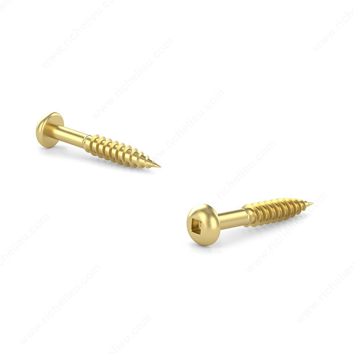 RELIABLE PAN HEAD WOOD SCREW SOLID BRASS BRASS #8x1"xBX6