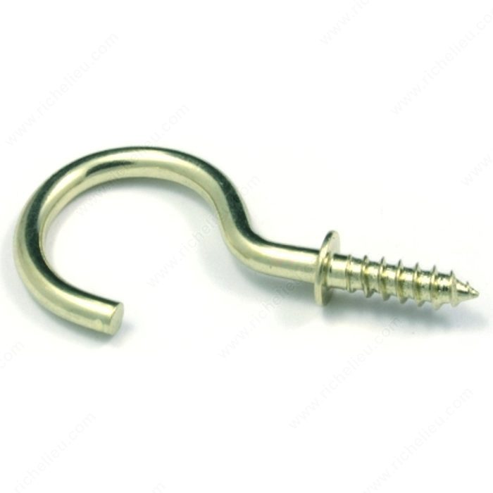 ONWARD CUP HOOK STEEL BRASS 7/8"xPK6