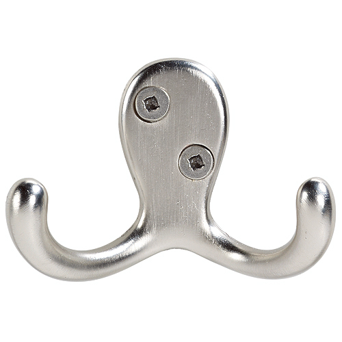 ONWARD DOUBLE WARDROBE HOOK STEEL BRUS NICKEL 3"