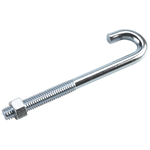 ONWARD J-BOLT STEEL ZINC 3/8"x5"
