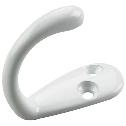 ONWARD WARDROBE HOOK STEEL WHITE PK2
