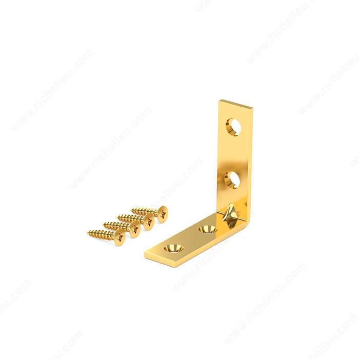 ONWARD CORNER BRACE STEEL BRASS PK4x1"x1/2"