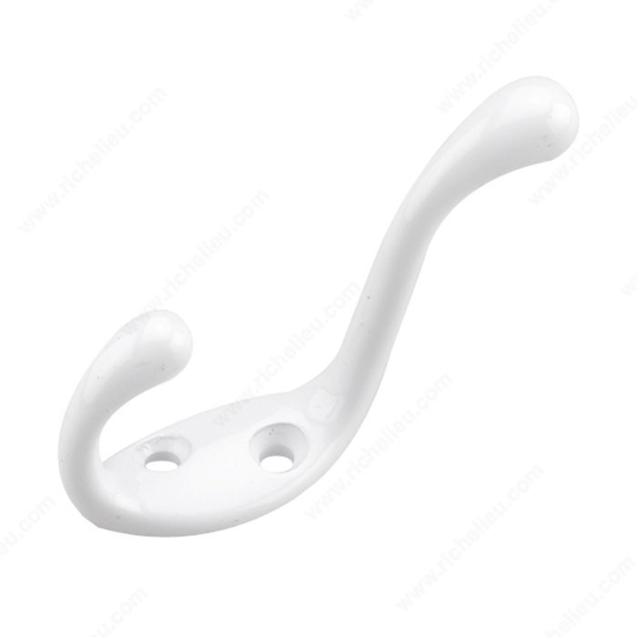 ONWARD HEAVY DUTY COAT HOOK STEEL WHITE 3 1/2"