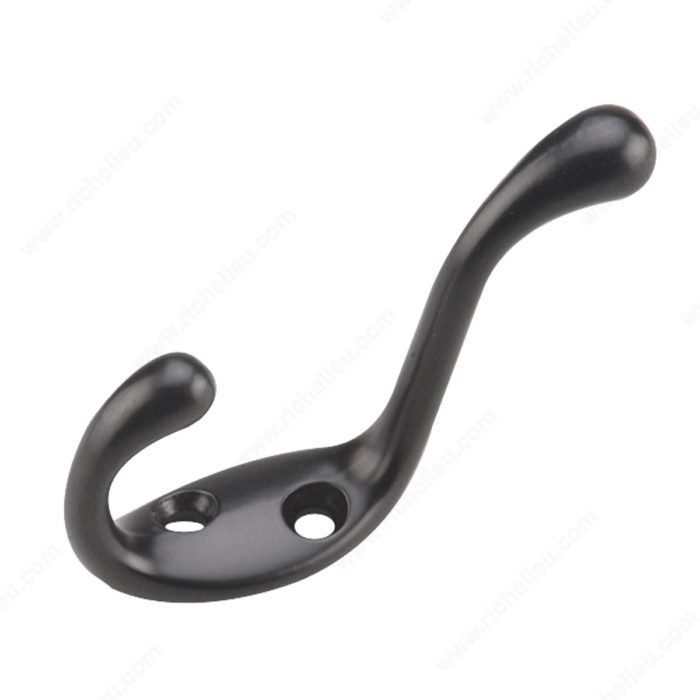 ONWARD HEAVY DUTY COAT HOOK STEEL BLACK 5 1/2"