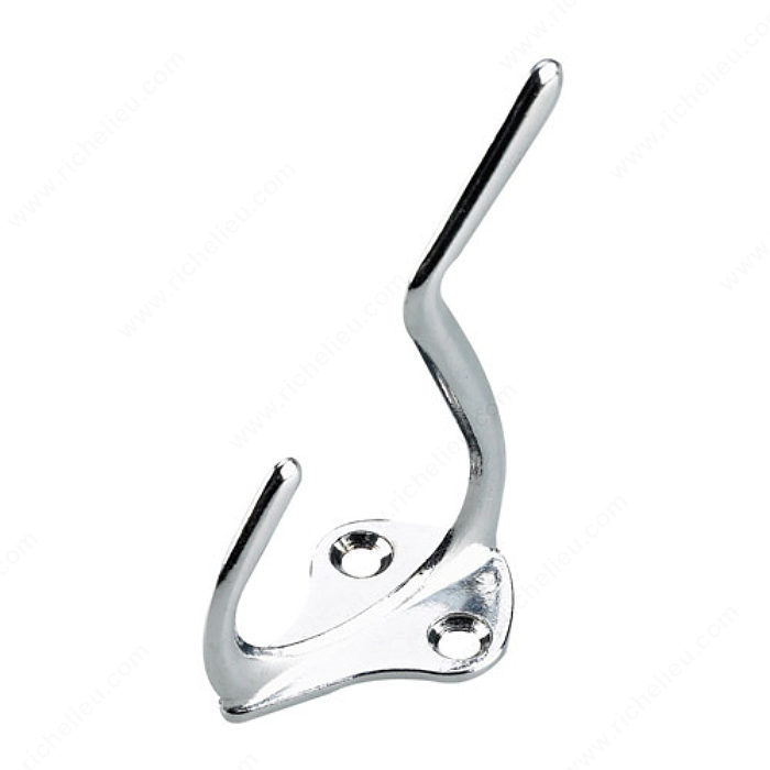 ONWARD HEAVY DUTY COAT HOOK STEEL CHROME 3 1/2"