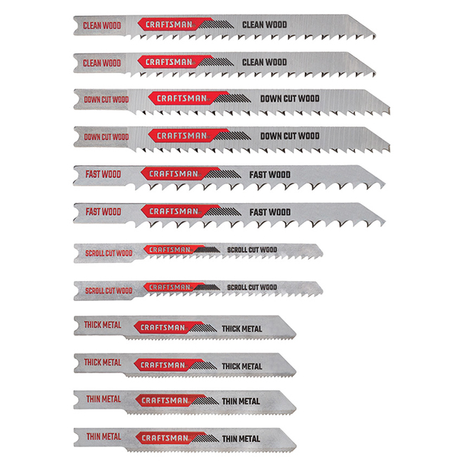 CRAFTSMAN U SHANK JIGSAW BLADE BI-METAL 12PC