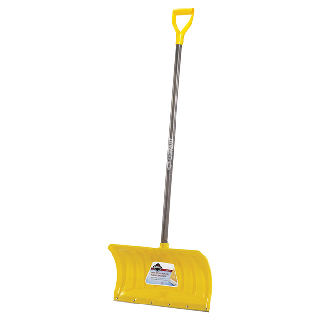 ALPINE STEEL SLATE SNOW PUSHER POLY YELLOW 21"