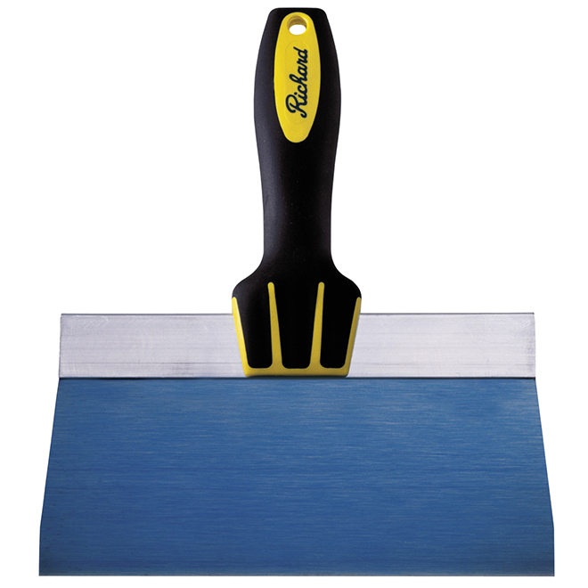 RICHARD ERGO-GRIP FINISHING TROWEL CARB.STEEL BLACK/BLUE 8"