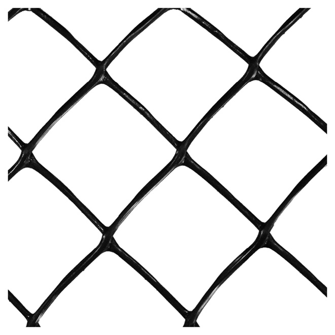 PROJECT SOURCE DIAMOND YARD/GARDEN FENCE PLASTIC BLACK 4'x50'x270G