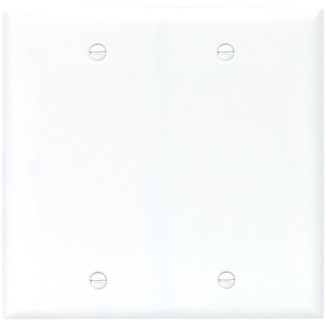 EATON BLANK WALLPLATE 2G DOUBLE WHITE