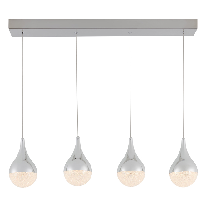 ARTIKA FOR LIVING GLITZER PENDANT 4 LIGHTS GLASS CHROME 20W