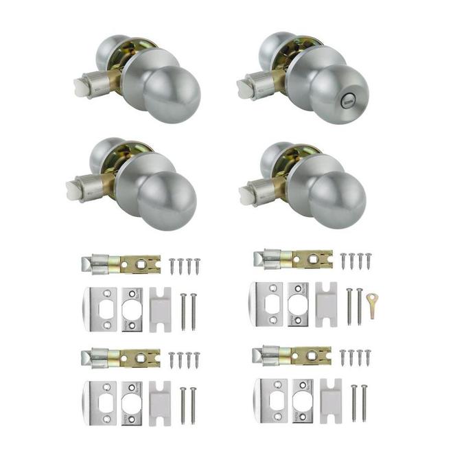 RELIABILT BOLA KNOB SET STEEL STAIN.STEEL 4UN