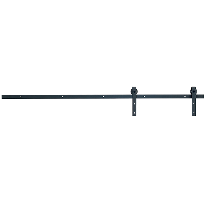 COLONIAL ELEGANCE BARN DOOR RAIL STEEL BLACK 1x1x78"