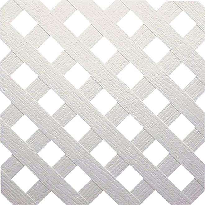 PRIVACY LATTICE PVC WHITE 4'x8'