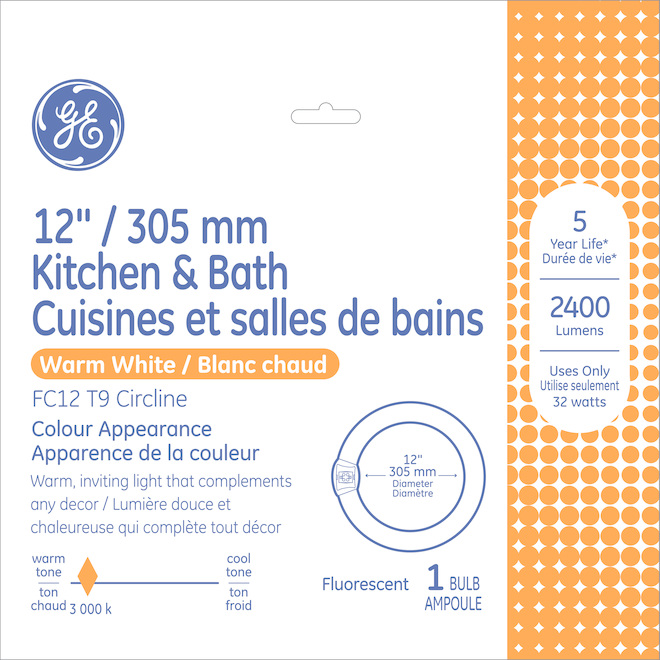 GE FC12 T9 FLUORESCENT TUBE GL/CIRCULAR 32W