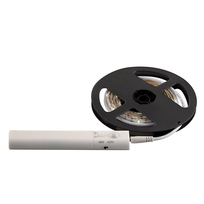 BAZZ MOTION-DET. UCAB LED STRIP LED/BATTERIE WHITE 3'x3W