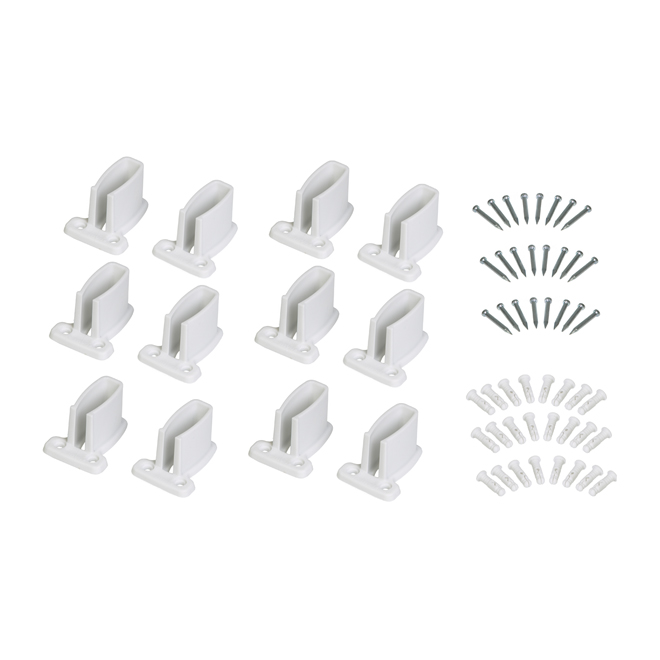 CLOSETMAID WALL BRACKET PLASTIC WHITE PK12