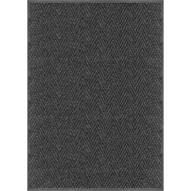 STUDIO CHEVRON UTILITY RUG INDOOR/OUTDR BLACK 3x4'