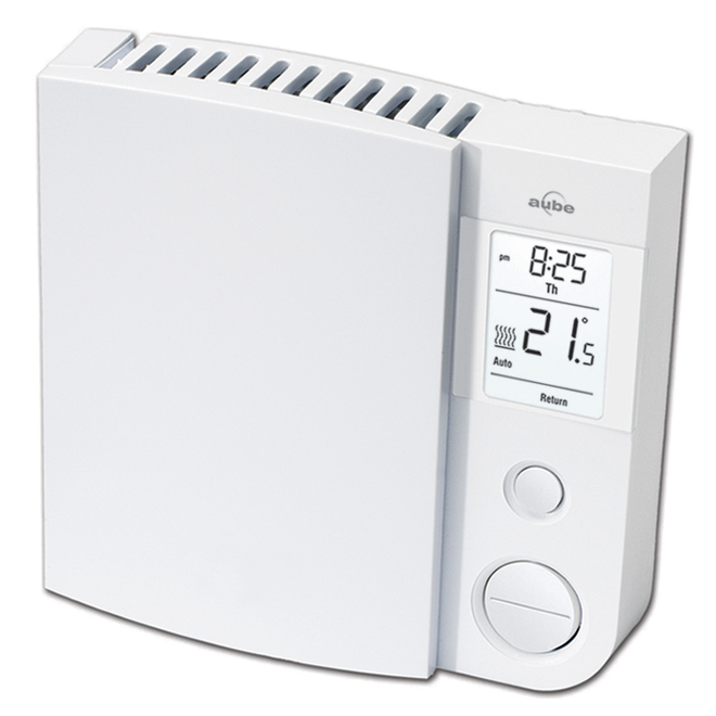 AUBE PROGRAMMABLE THERMOSTAT PLASTIC WHITE 3500Wx240V