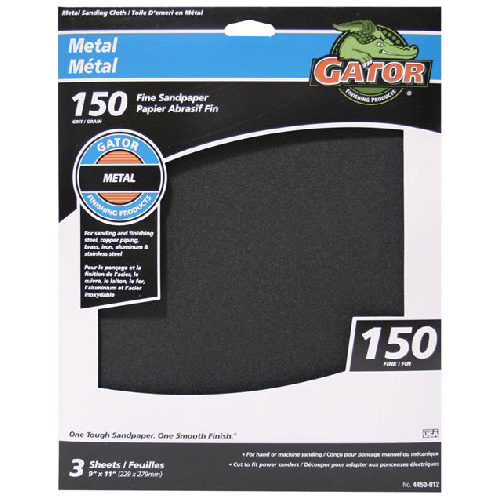 GATOR SANDPAPER EMERY BLACK 9x11"xPK3xGT150