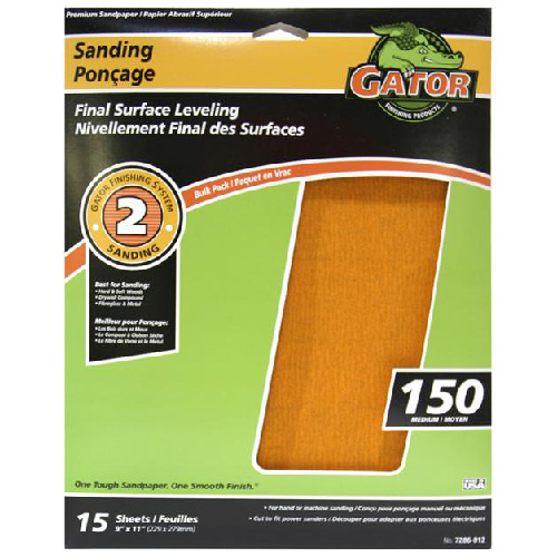 RUST-OLEUM PREMIUM SANDPAPER ALUM.OXIDE ORANGE 9x11"xPK15xGT150