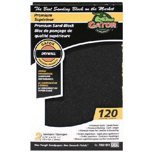 GATOR PREMIUM BLOC SANDING SPONGE SILIC.CARB. BLACK 2 7/8x4 7/8"xGT120