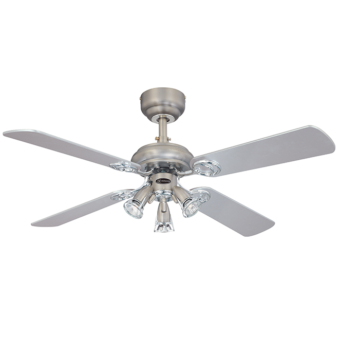 WESTINGHOUSE CITY LIG.LED CEILING FAN 42" COMPOSITE PEWT/CHROME 42"x4BLADx