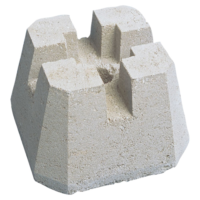 4-WAY DECK BLOCK BASE CONCRETE NATURAL 11x11x7 1/2"