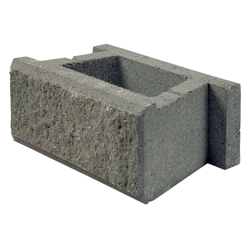 OLDCASTLE 3 DEGREE WALL BLOCK CONCRETE GREY 18x12x8"