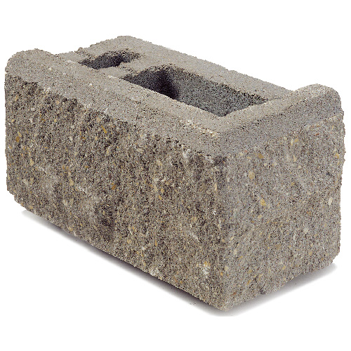 OLDCASTLE CORNER WALL BLOCK CONCRETE GREY 16x8x8"