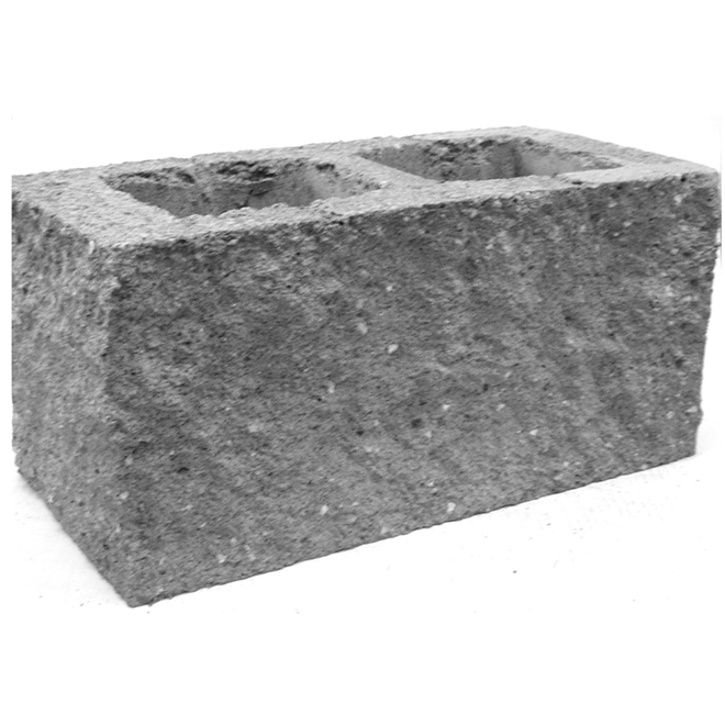 VALLEYSTONE CONCRETE BLOCK CONCRETE GREY 8"x18"x8"