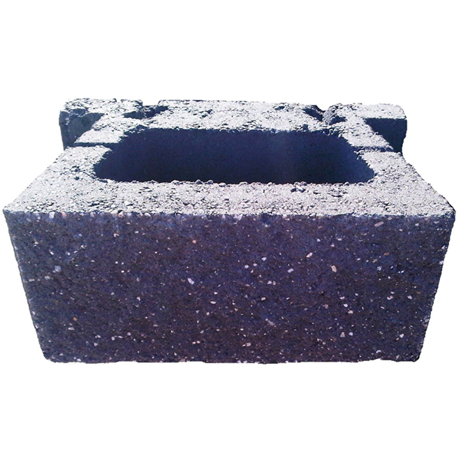 VALLEYSTONE CONCRETE BLOCK CONCRETE EBONY 8"x18"x12"