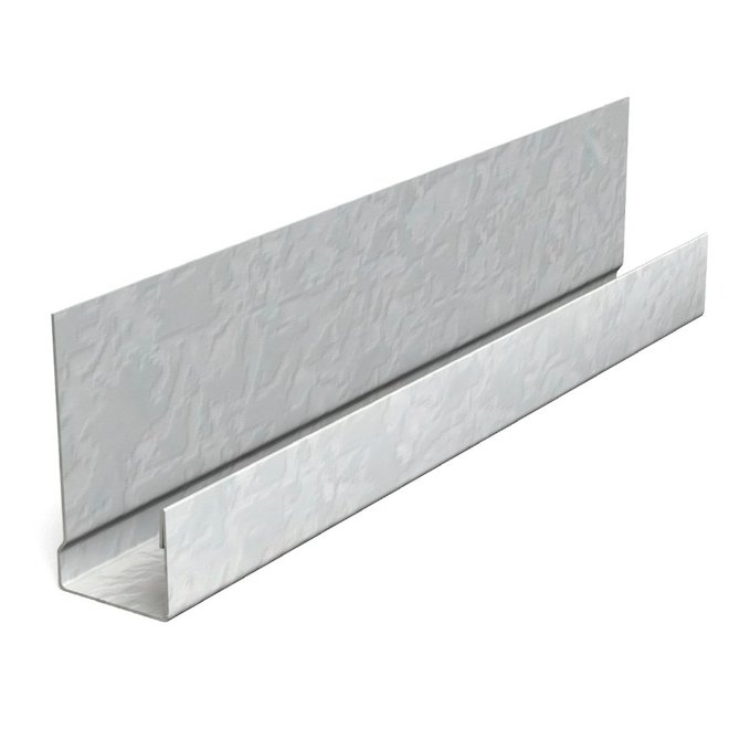 D400 J TRIM STEEL GALVANIZED 1/2"x8'