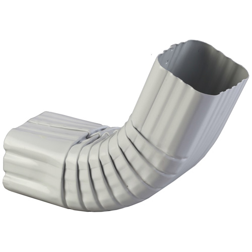 DOWN PIPE ELBOW 2.5" SQ 30DEG WH