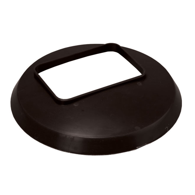 DOWN PIPE TILE COVER 2.5 SQ BLK