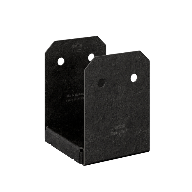 POST BRACKET PKG CAST 2-1/2" BLK