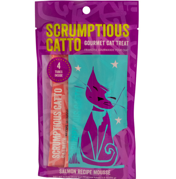 SCRUMPTIOUS CATTO SALM TREAT 4PK